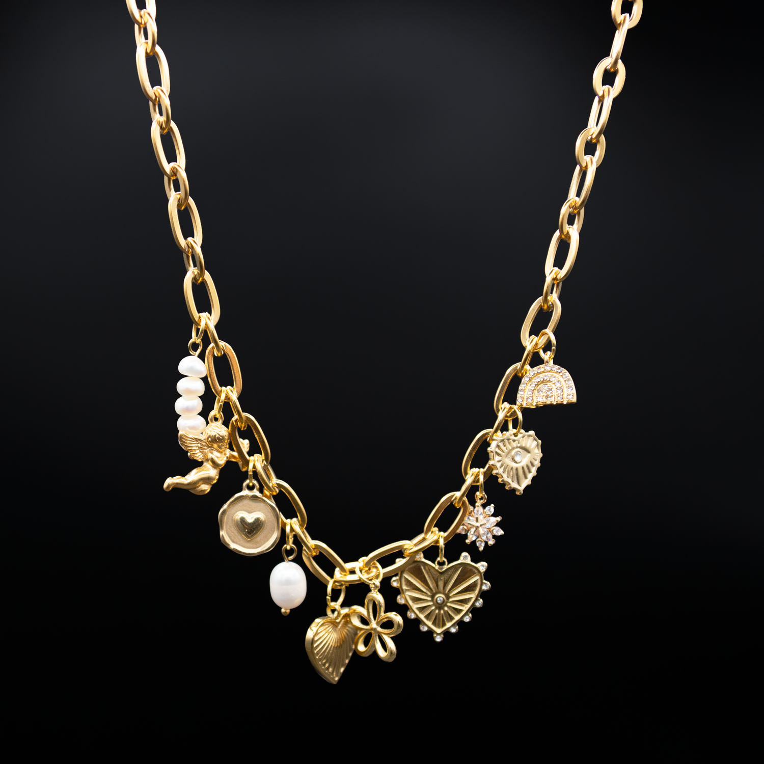 Lucky Heart - Collier en acier inoxydable
