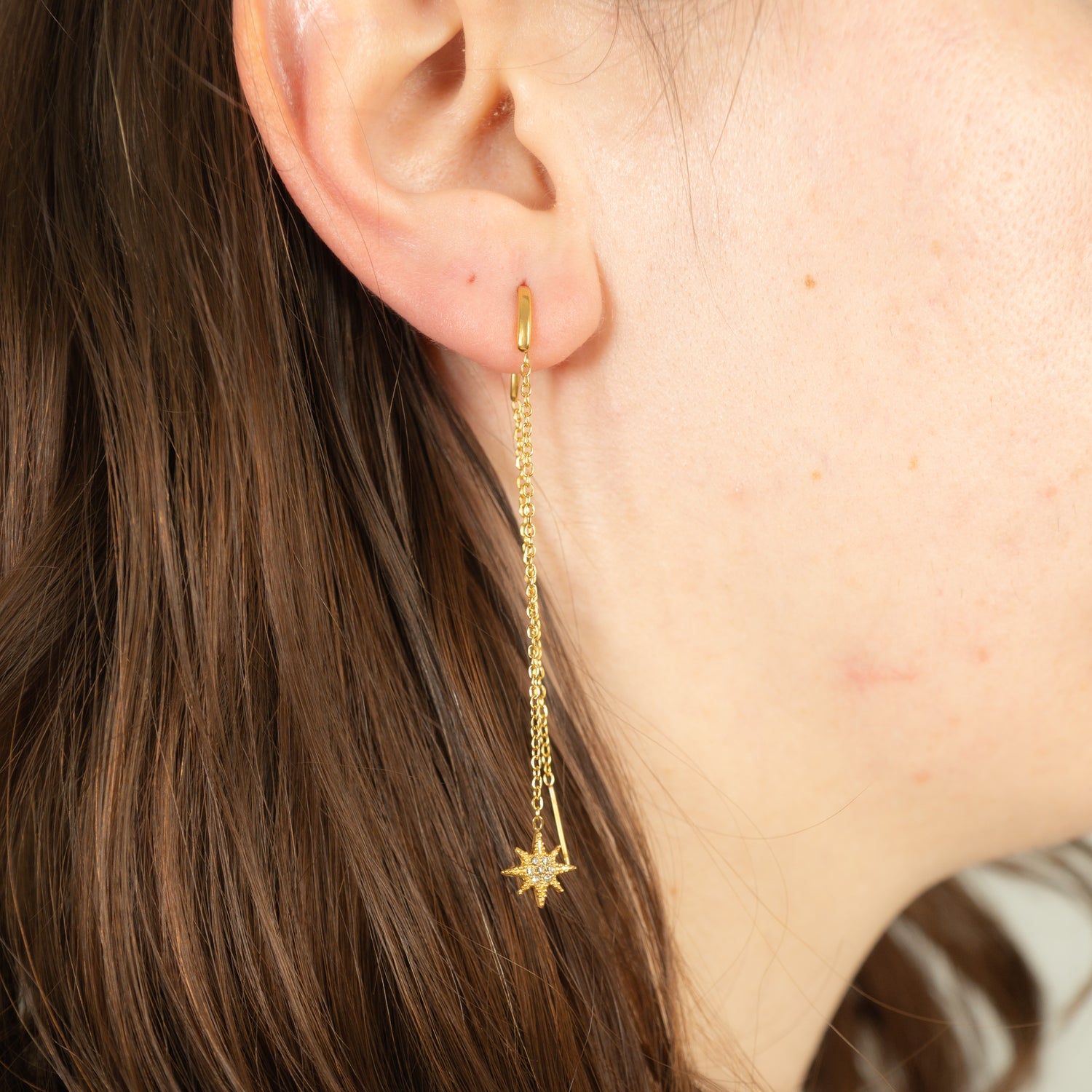 Clara - Boucles d’oreilles en acier inoxydable